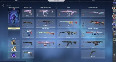 CONTA VALORANT PRATA 2 COM VARIAS SKINS