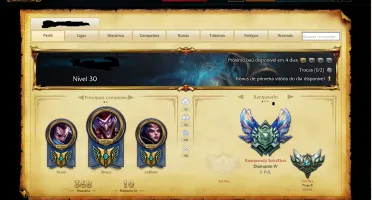 CONTA LEAGUE OF LEGENDS DIAMANTE 4