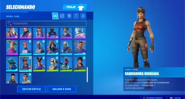 Conta de fortnite antiga com renegade raider