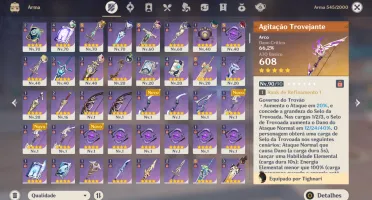 Conta Genshin Ar 60 28* 5 Estrelas E 12* Amas T5 Raiden C3