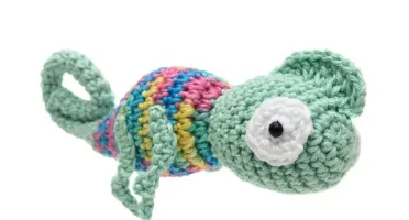 Camaleão em Amigurumi