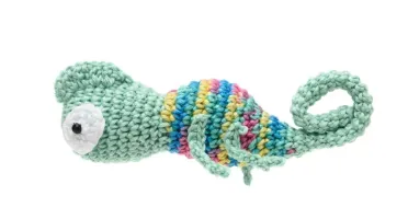 Camaleão em Amigurumi