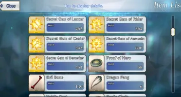 Conta Fate/GO NA - 40 SSR ( 2 SSR com NP2 )