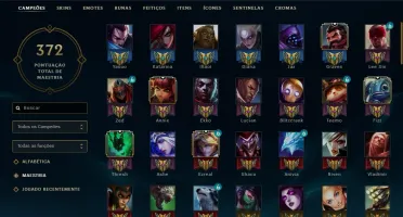 CONTA PRATA 1, 43 SKINS, 105 CHAMPS!