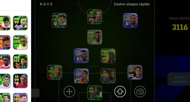 🚨 Conta Efootball De Elite – Força Coletiva De 3116+! 🚨