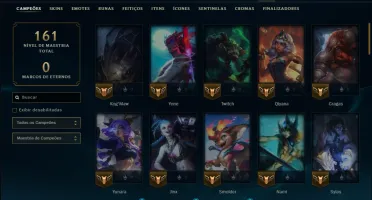 Platina 4 com 70 Champs e 49 Skins +1 Prestigio da LB