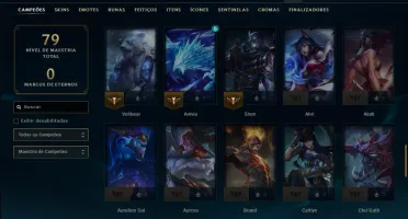 Bronze 2 com 75 Champs e 7 Skins