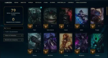 Bronze 2 com 75 Champs e 7 Skins