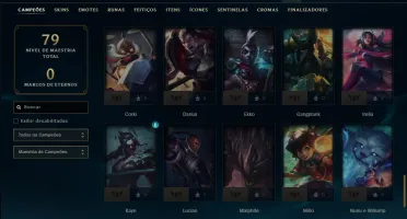 Bronze 2 com 75 Champs e 7 Skins