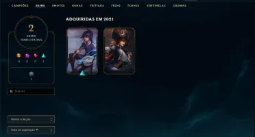 Conta bronze 2 BARATA com 2 skins e 22 champs