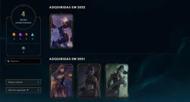 Conta lol plat1 63%win rate 25 champ 4skins