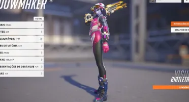 Conta OW2, 6 armas douradas e muitas skins