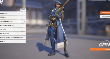 Conta OW2, 6 armas douradas e muitas skins
