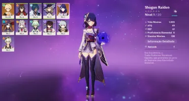Genshin Impact conta Raiden Shogun+Mona AR10 Ser: america