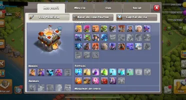 Conta Brawl 24 hipercargas + clash of clans cv 11 herois 48