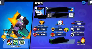 Conta Brawl 24 hipercargas + clash of clans cv 11 herois 48