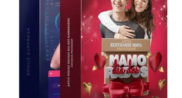 Pack 470 Artes editáveis dia dos namorados Photoshop psd