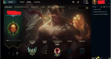 Conta league of Legends Platina 5 42 skins