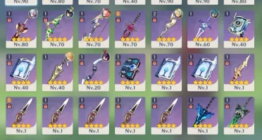 7 char 5 star(ayaka, klee c1) 4 armas t5