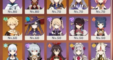 7 char 5 star(ayaka, klee c1) 4 armas t5