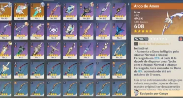 Ganyu + Amus, Ayato + Espada Celestial, Mona + Atlas, Keqing