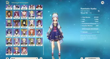Conta Genshin AR 57 14 Personagens 5*. 7 Armas 5*