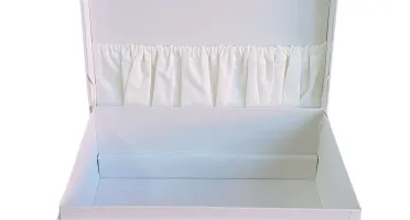 Porta Joias Grande em Suede Off White