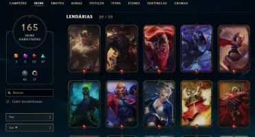 Conta GOLD 2 165 skin LOL