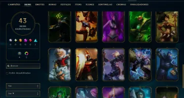 Bronze 4 com 40 Champs e 43 Skins ( Mais de 70 Jogos )