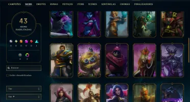 Bronze 4 com 40 Champs e 43 Skins ( Mais de 70 Jogos )