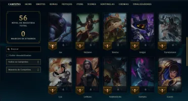 Bronze 4 com 40 Champs e 43 Skins ( Mais de 70 Jogos )