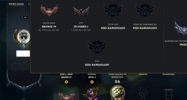 Bronze 4 com 40 Champs e 43 Skins ( Mais de 70 Jogos )