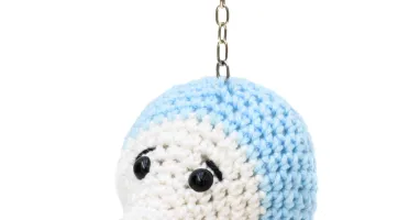 Chaveiro ouriço em amigurumi