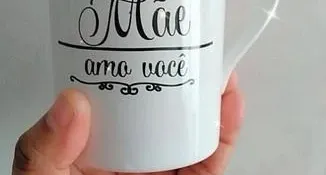 Caneca de Porcelana Mãe Amo Você - 240 ml
