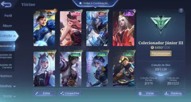 💫Conta Mobile Legends Com Skin Streeth Fighter Da Guine