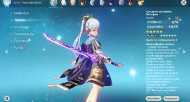Conta WHALE Genshin Impact Endgame AR 57 (Ayaka + Mist e +)