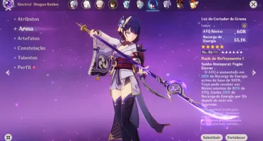 Conta WHALE Genshin Impact Endgame AR 57 (Ayaka + Mist e +)
