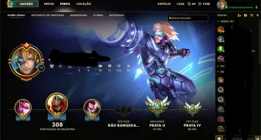 Conta Prata II com 82 skin 93 Champions e 9 páginas de runas