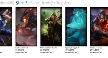 PROMOÇÃO: CONTA COM 45 CAMPEÕES E 05 SKINS