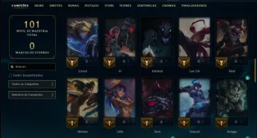 Prata 3 com 65 Champs e 8 Skins