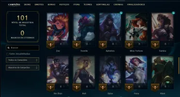 Prata 3 com 65 Champs e 8 Skins