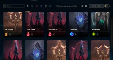 Conta 142 SKIN Todos Campeões , 7 cromas