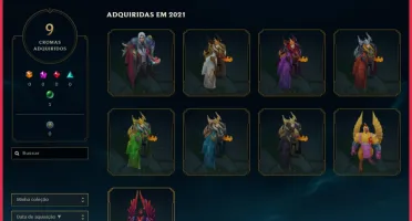 CONTA LEAGUE OF LEGENDS MESTRE 290 PDL • 44 CAMPEÕES