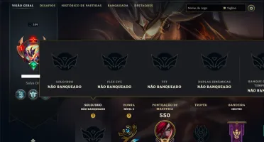 Unranked com TODOS os Champs e 154 Skins ( MID / JG / ADC )