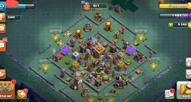 Clash of clans cv13 quase full +9200 gemas