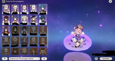 AR 57 Eula, Kazuha, Xiao, Rainden Shogun, Zhongli e Ganyu