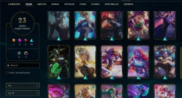 Unranked com 50 Champs e 23 Skins ( SUP / MID )