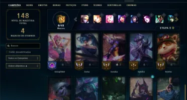 Unranked com 50 Champs e 23 Skins ( SUP / MID )