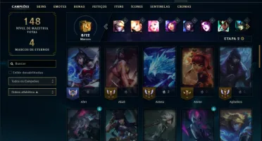 Unranked com 50 Champs e 23 Skins ( SUP / MID )