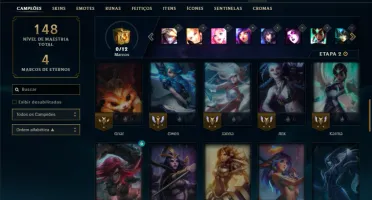 Unranked com 50 Champs e 23 Skins ( SUP / MID )